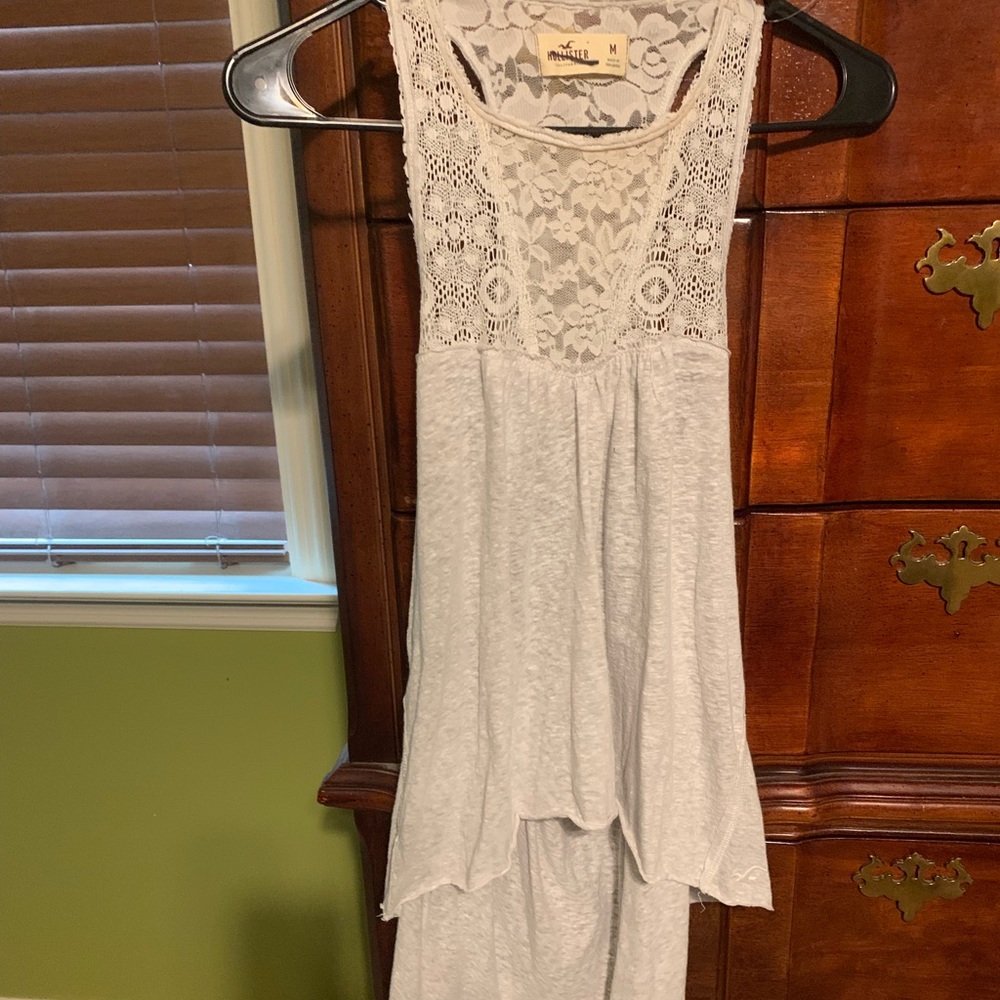 Hi low lace tank